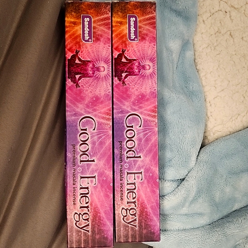 2 packs of 10 each Sandesh Good Energy Incense